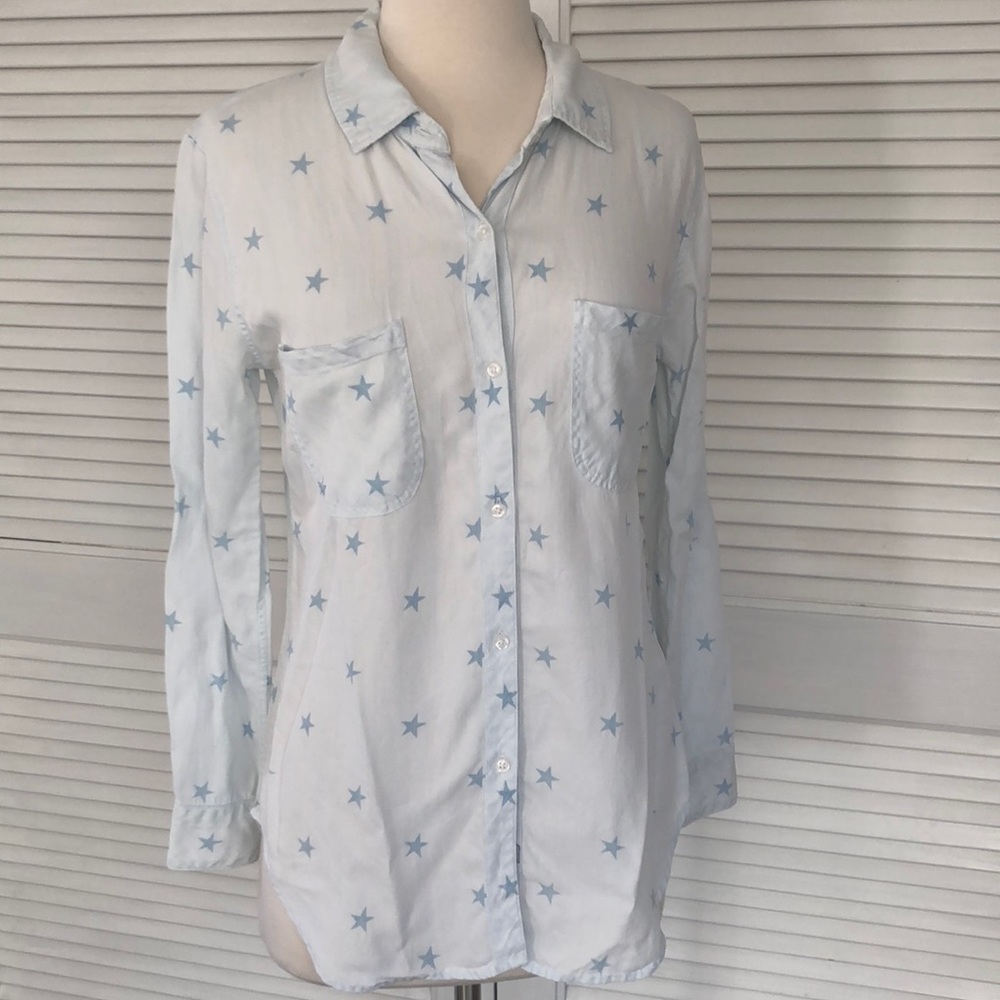 Rails pale denim star shirt